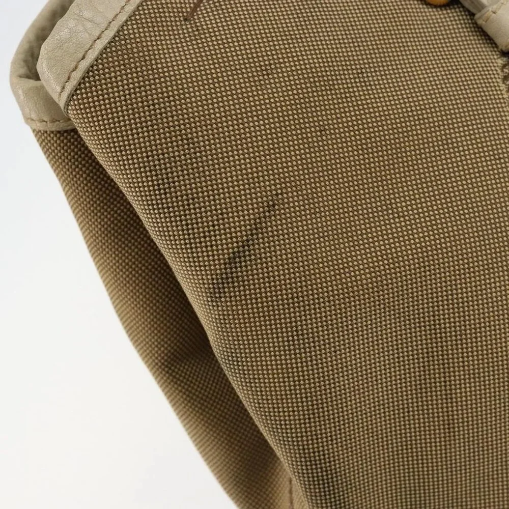 PRADA Hand Bag Canvas Beige Gold Auth - Picture 8 of 15